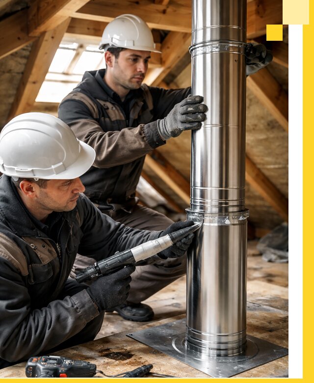 Монтаж дымоходов для каминов в Гагарине с гарантией качества