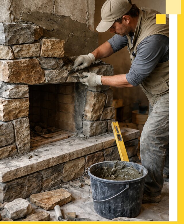 Изготовление и установка каменных каминов под ключ в Гагарине