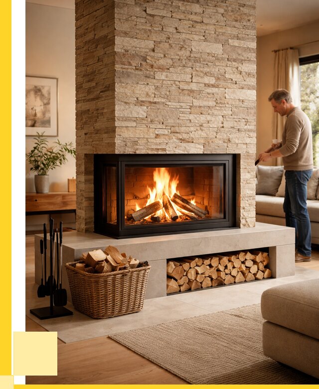 Дровяной камин под ключ в Гагарине от 208080 р. | ЭриданГгр