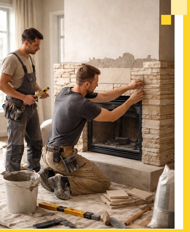 Установка и монтаж каминов для загородного дома в Гагарине