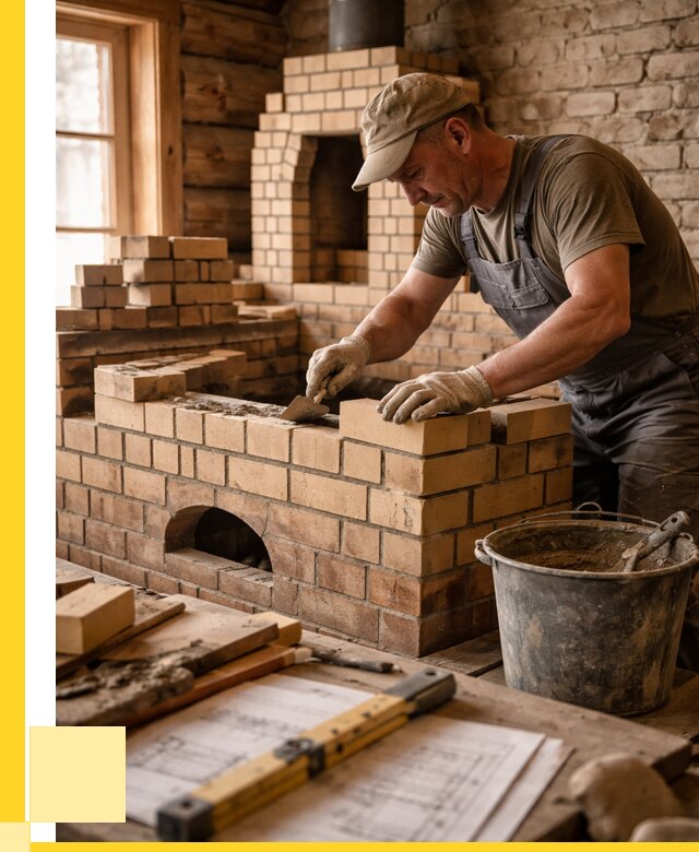 Кладка печей из кирпича в Гагарине цены от 31212 р. - ЭриданГгр