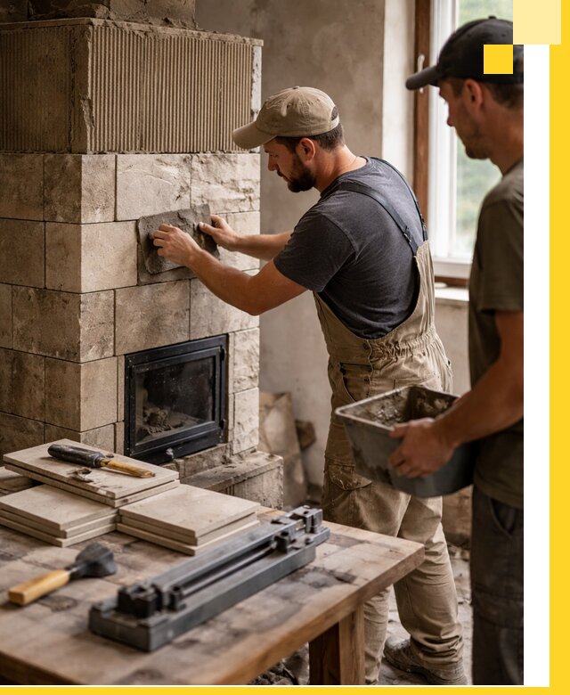 Профессиональная облицовка печей в Гагарине: керамика и камень