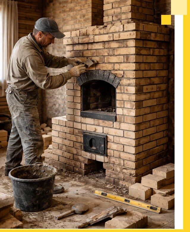 Кирпичные печи под ключ в Гагарине: проектирование и кладка