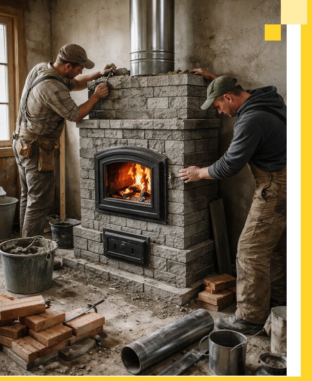 Производство, поставка и монтаж дровяных печей в Гагарине