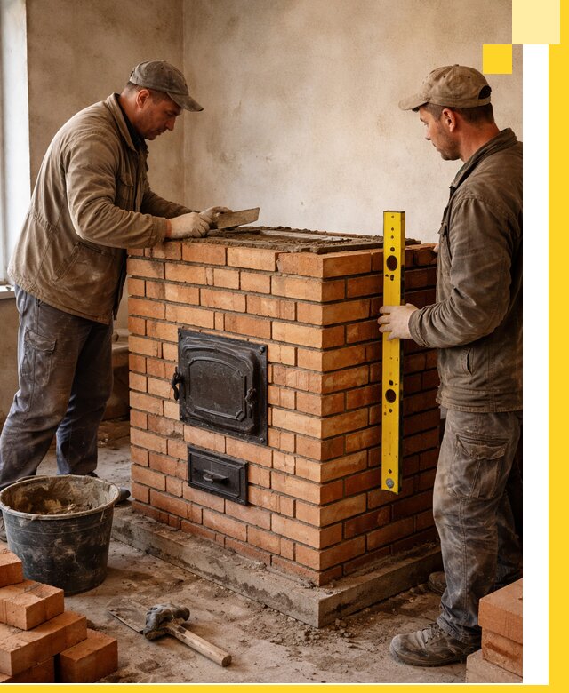 Отопительные печи под ключ в Гагарине, установка и сборка