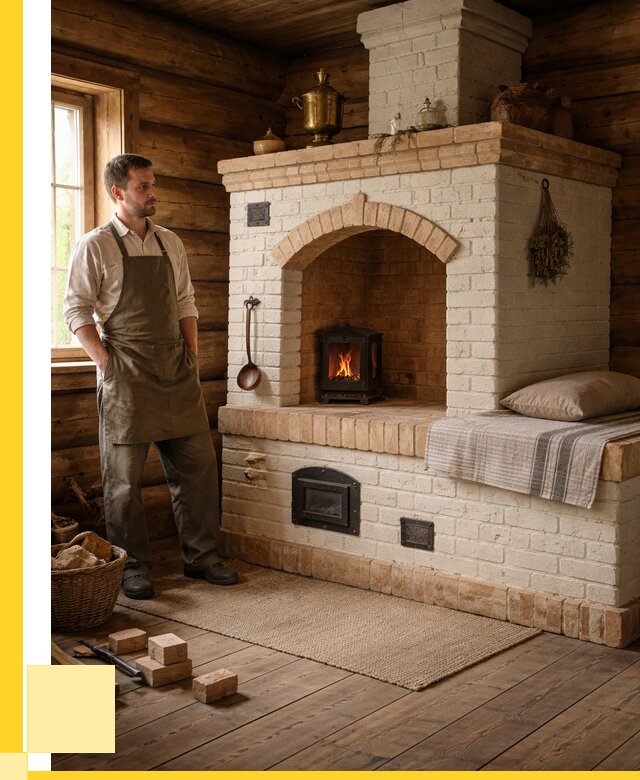 Русские печи с лежанкой под ключ в Гагарине от 156060 р. ЭриданГгр