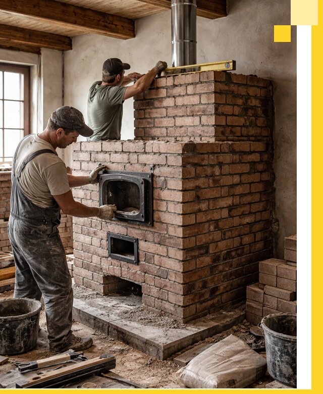 Печи для загородного дома под ключ в Гагарине — монтаж и сервис