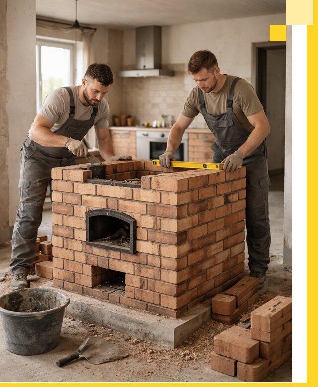 Установка и монтаж печей в частном доме в Гагарине под ключ