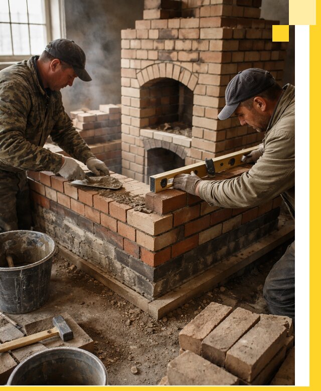 Изготовление и монтаж печей и каминов из кирпича в Гагарине