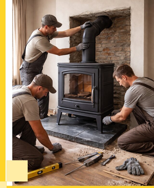 Монтаж печи камина в частном доме в Гагарине от 26010 р. | ЭриданГгр