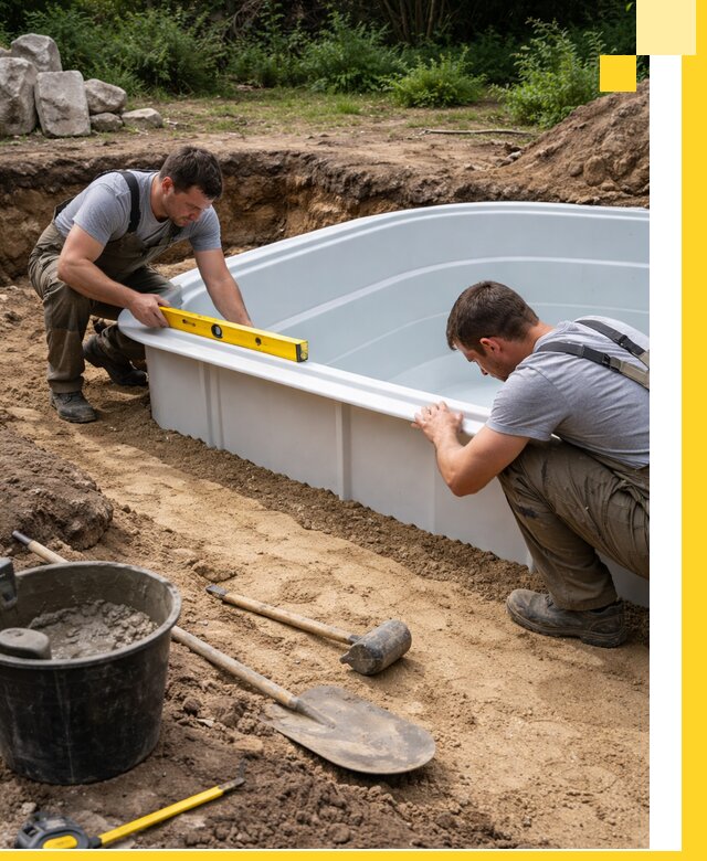 Производство и установка пластиковых бассейнов в Гагарине под ключ