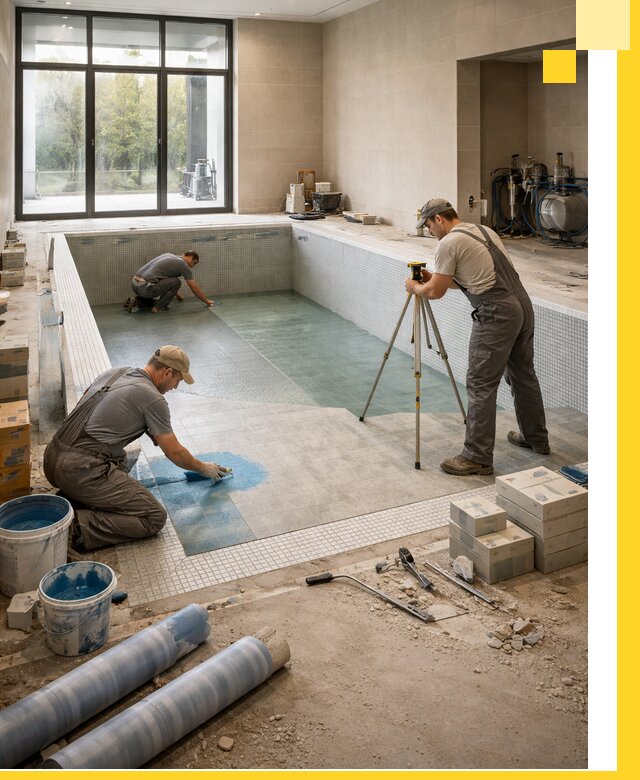 Проект и строительство закрытых бассейнов в Гагарине под ключ