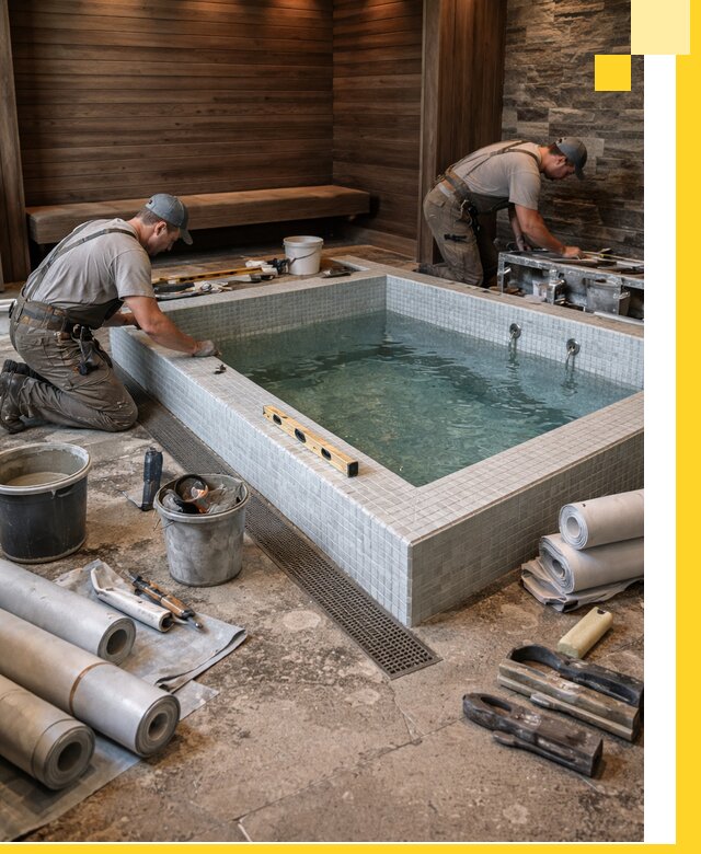 Установка и строительство бассейнов для сауны в Гагарине