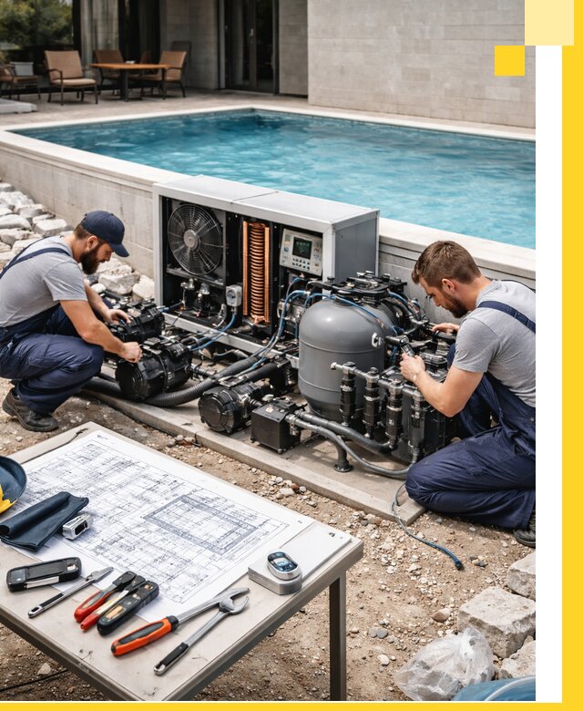 Проектирование и монтаж бассейнов с подогревом в Гагарине