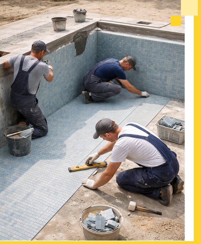 Укладка и установка плитки для бассейнов под ключ в Гагарине