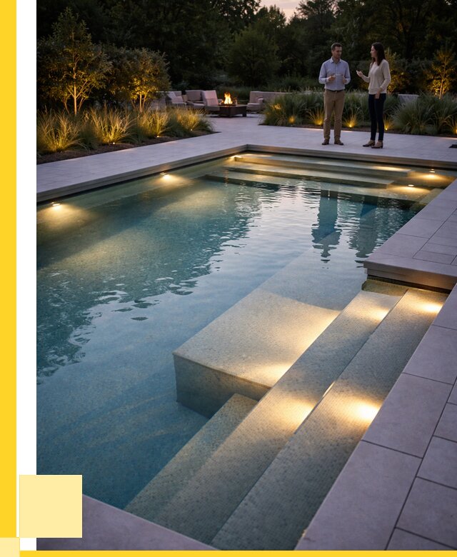 Освещение бассейнов в Гагарине под ключ от 26010 р. | ЭриданГгр