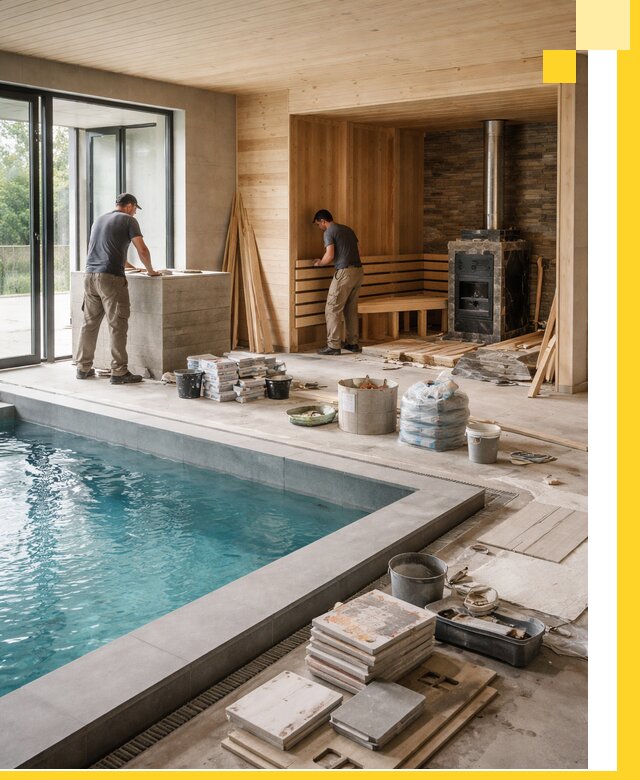 Проектирование и строительство бань с бассейном в Гагарине