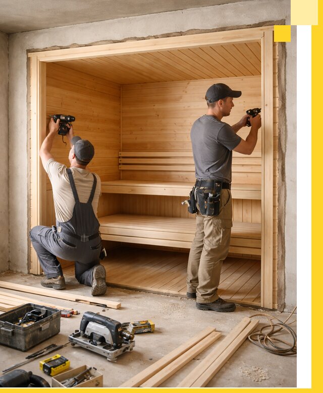 Монтаж саун под ключ в Гагарине — проектирование и установка