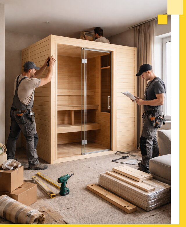 Установка и благоустройство саун в квартире в Гагарине