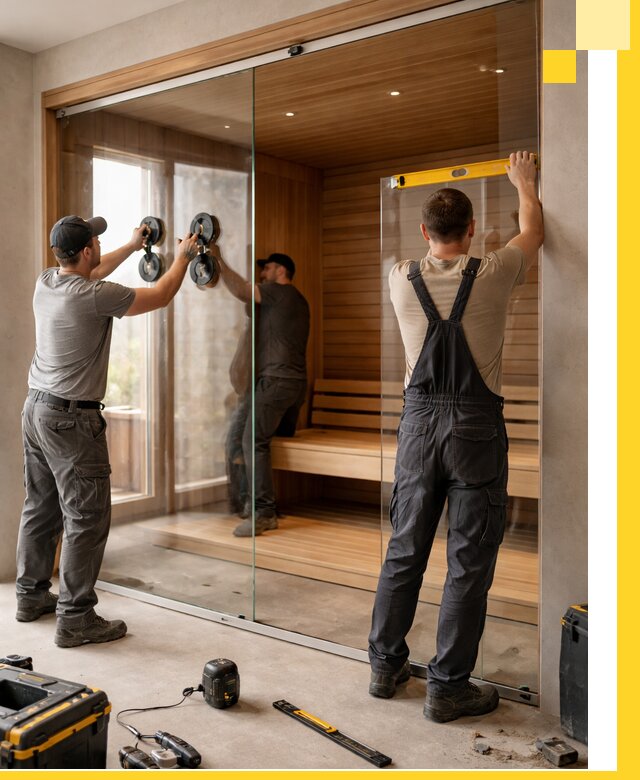 Производство и монтаж стеклянных саун под ключ в Гагарине