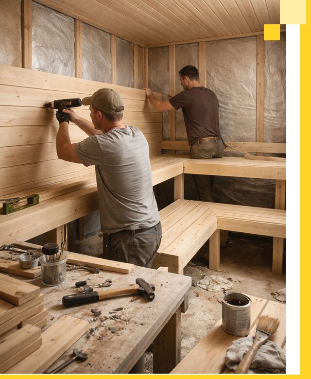 Профессиональная отделка бань и саун под ключ в Гагарине