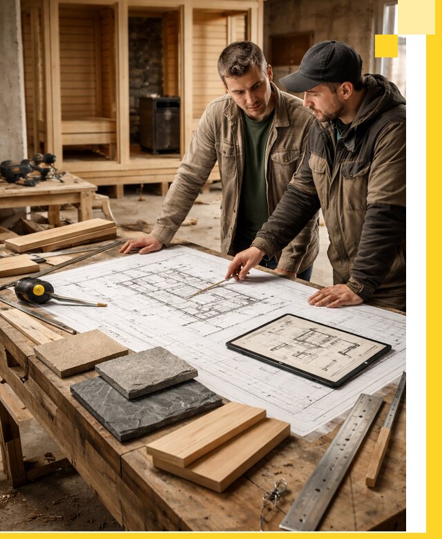 Проекты бань под ключ и планы строительства в Гагарине