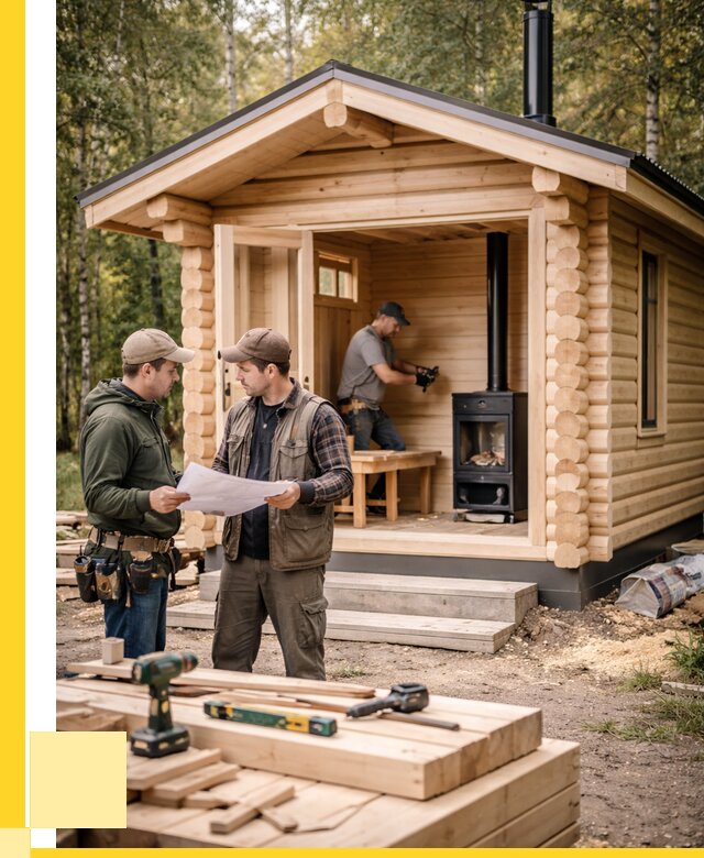 Монтаж бань под ключ в Гагарине — от 208080 р. | ЭриданГгр