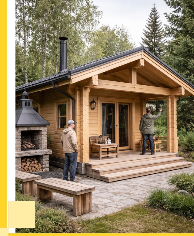 Деревянные бани под ключ в Гагарине от 468180 р. | ЭриданГгр