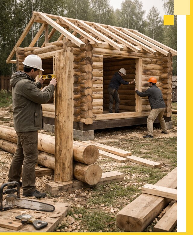 Строительство бань для дачи под ключ в Гагарине с доставкой и монтажом