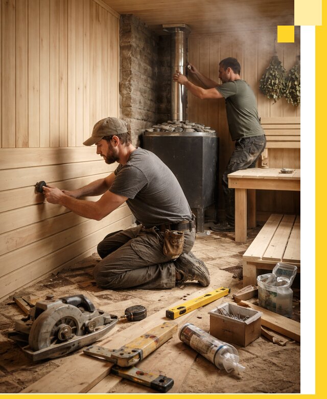 Полное строительство и оснащение парных под ключ в Гагарине