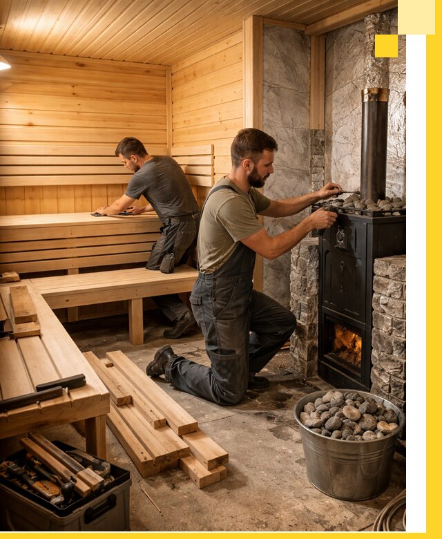 Дизайн и строительство интерьеров бань под ключ в Гагарине