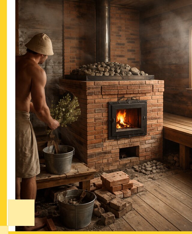Кирпичные банные печи в Гагарине от 93636 р. | ЭриданГгр