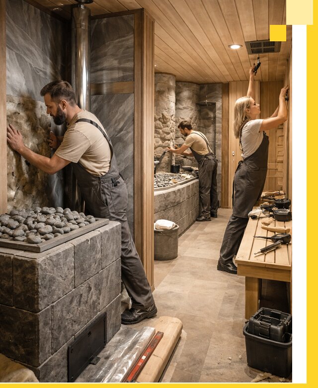 Строительство бань и SPA процедур в Гагарине под ключ и отделкой
