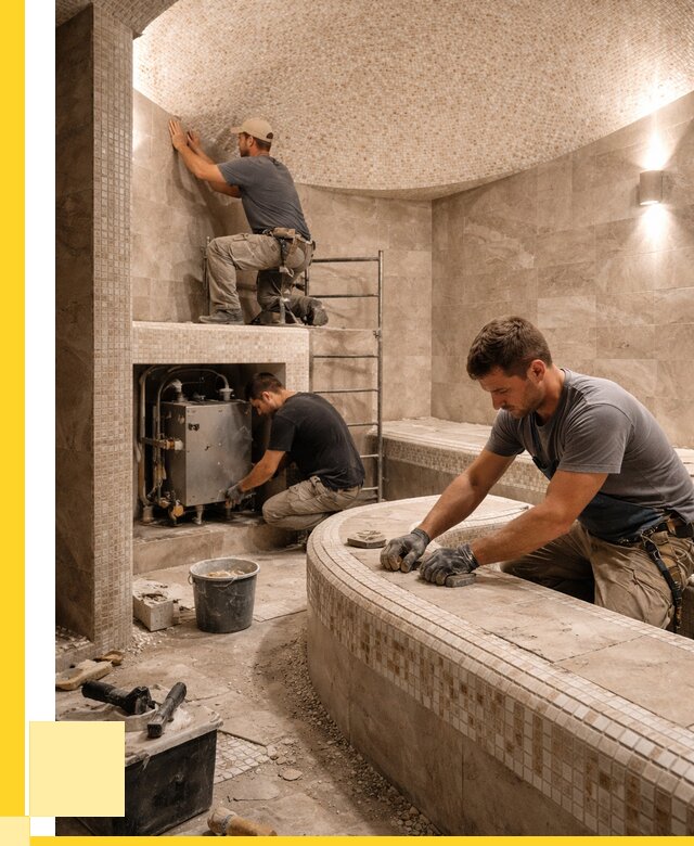 Монтаж хамамов под ключ в Гагарине от 260100 р. ЭриданГгр