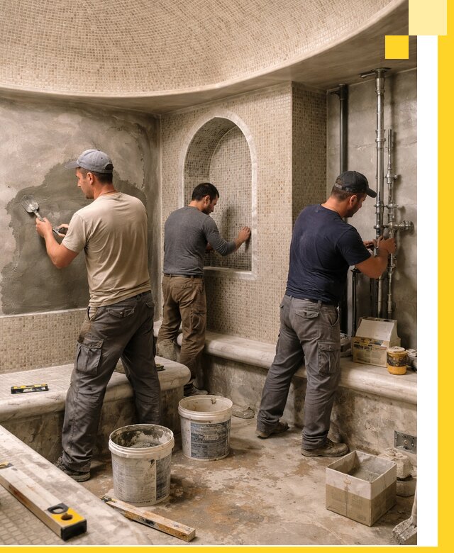 Профессиональный монтаж хамамов под ключ в Гагарине с гарантией