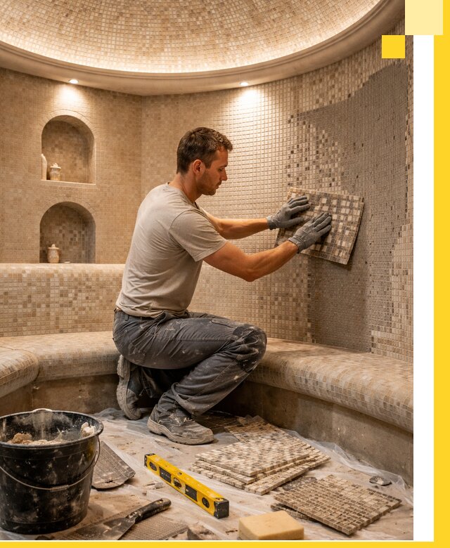 Устройство и монтаж домашнего хамама под ключ в Гагарине