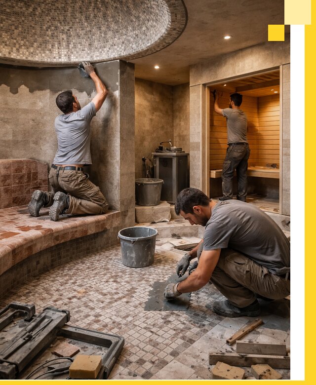 Проект и строительство хамама бани и сауны под ключ в Гагарине