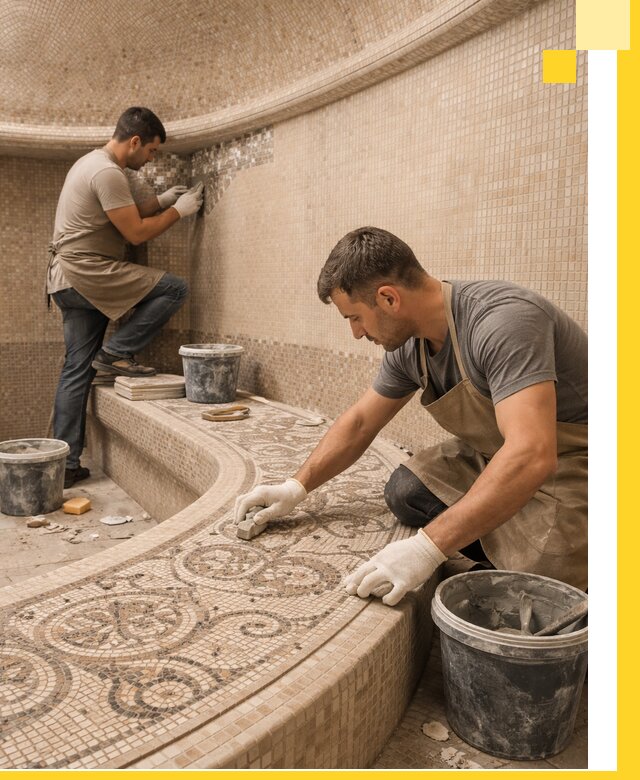 Плитка для хамама в Гагарине, укладка, подбор и поставка