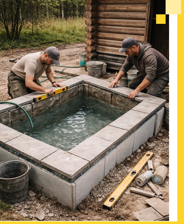 Изготовление и установка холодных купелей под ключ в Гагарине